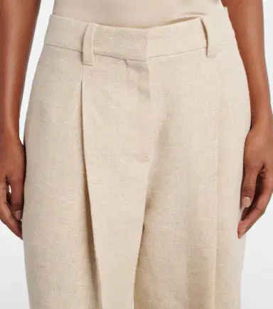Brunello Cucinelli Cropped linen and silk-blend wide-leg pants | Thumbnail 5 Brunello Cucinelli Cropped linen and silk-blend wide-leg pants | Thumbnail 5
