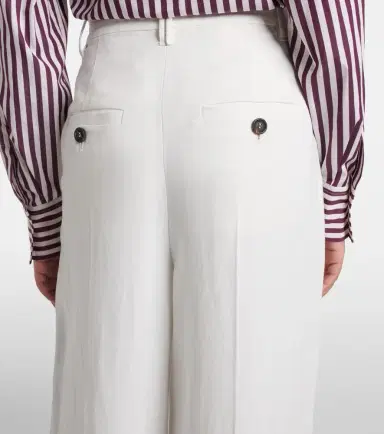 Brunello Cucinelli High-rise wide-leg pants | Thumbnail 2 Brunello Cucinelli High-rise wide-leg pants | Thumbnail 2