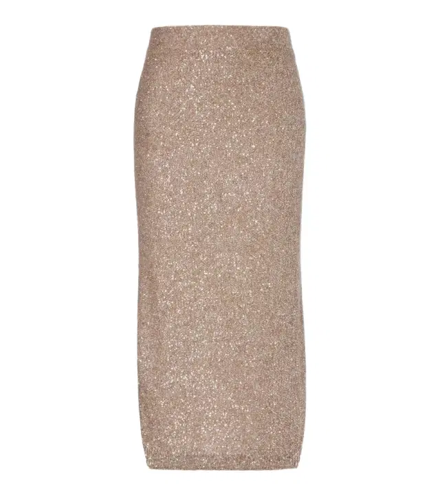 Brunello Cucinelli Lamé pencil skirt