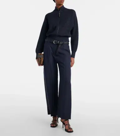 Brunello Cucinelli Cropped wide-leg pants | Thumbnail 2 Brunello Cucinelli Cropped wide-leg pants | Thumbnail 2