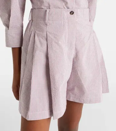 Brunello Cucinelli Striped cotton-blend Bermuda shorts | Thumbnail 2 Brunello Cucinelli Striped cotton-blend Bermuda shorts | Thumbnail 2