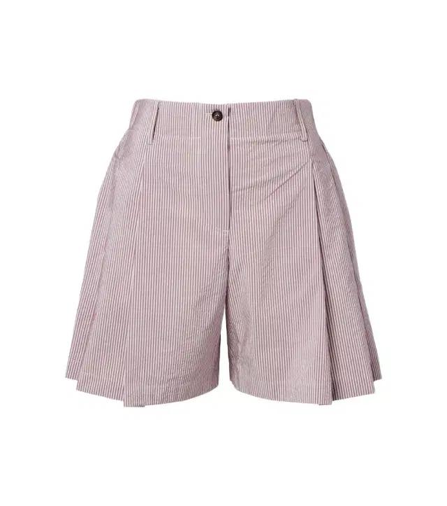 Brunello Cucinelli Striped cotton-blend Bermuda shorts