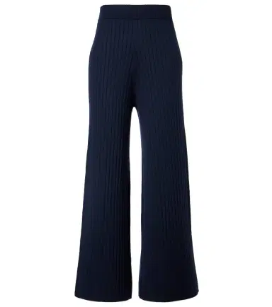 Brunello Cucinelli Ribbed-knit wool and cashmere wide-leg pants | Thumbnail 1