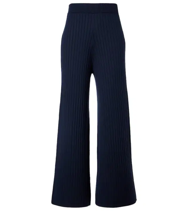 Brunello Cucinelli Ribbed-knit wool and cashmere wide-leg pants