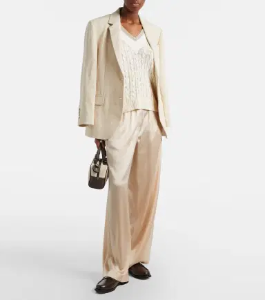 Brunello Cucinelli Silk-blend satin wide-leg pants | Thumbnail 5 Brunello Cucinelli Silk-blend satin wide-leg pants | Thumbnail 5