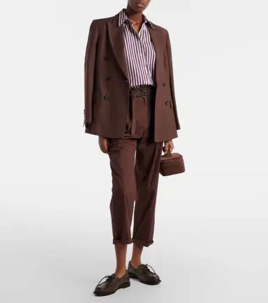 Brunello Cucinelli Monili cotton straight pants | Thumbnail 3