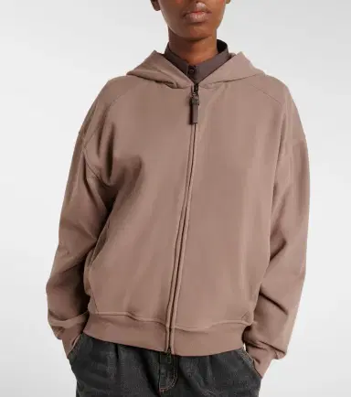 Brunello Cucinelli Cotton jersey zip-up hoodie | Thumbnail 7 Brunello Cucinelli Cotton jersey zip-up hoodie | Thumbnail 7