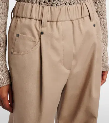 Brunello Cucinelli Cotton-blend straight pants | Thumbnail 6 Brunello Cucinelli Cotton-blend straight pants | Thumbnail 6