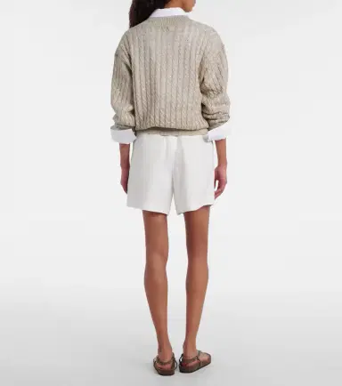 Brunello Cucinelli High-rise Bermuda shorts | Thumbnail 3 Brunello Cucinelli High-rise Bermuda shorts | Thumbnail 3