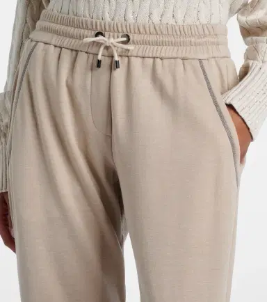 Brunello Cucinelli Monili cotton and silk-blend sweatpants | Thumbnail 2 Brunello Cucinelli Monili cotton and silk-blend sweatpants | Thumbnail 2