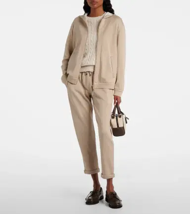 Brunello Cucinelli Monili cotton and silk-blend sweatpants | Thumbnail 4 Brunello Cucinelli Monili cotton and silk-blend sweatpants | Thumbnail 4