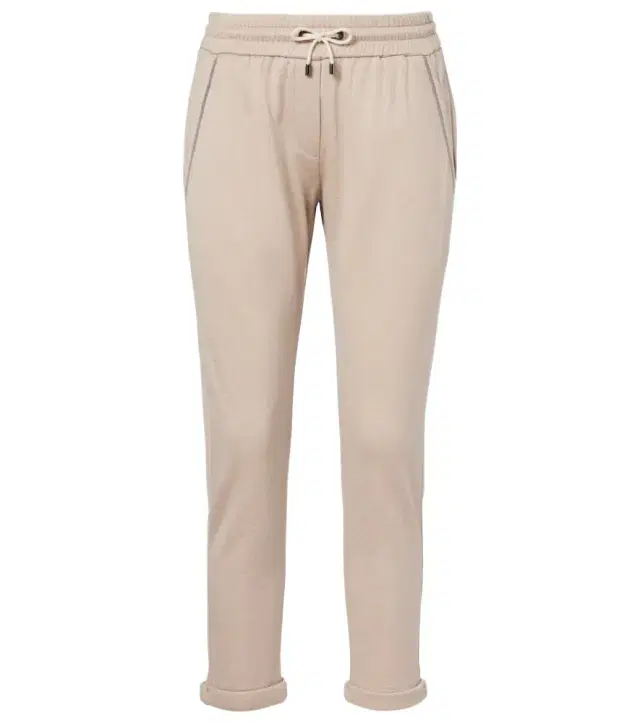 Brunello Cucinelli Monili cotton and silk-blend sweatpants