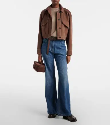 Brunello Cucinelli Cashmere and silk-blend T-shirt | Thumbnail 3