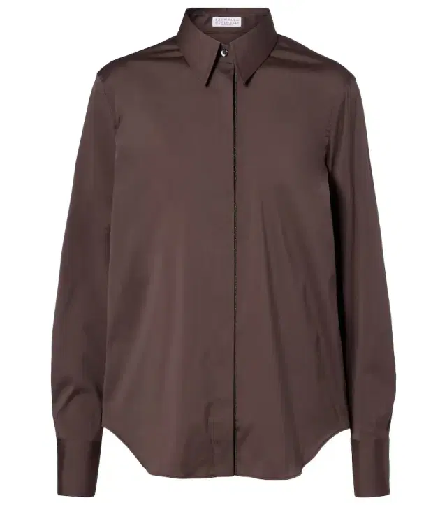 Brunello Cucinelli Monili cotton-blend top