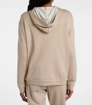 Brunello Cucinelli Monili cotton and silk-blend hoodie | Thumbnail 2 Brunello Cucinelli Monili cotton and silk-blend hoodie | Thumbnail 2