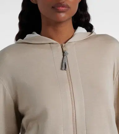 Brunello Cucinelli Monili cotton and silk-blend hoodie | Thumbnail 6 Brunello Cucinelli Monili cotton and silk-blend hoodie | Thumbnail 6