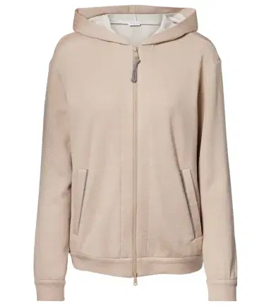 Brunello Cucinelli Monili cotton and silk-blend hoodie | Thumbnail 1 Brunello Cucinelli Monili cotton and silk-blend hoodie | Thumbnail 1