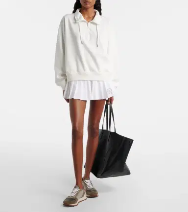Brunello Cucinelli Cotton-blend zip-up sweatshirt | Thumbnail 4