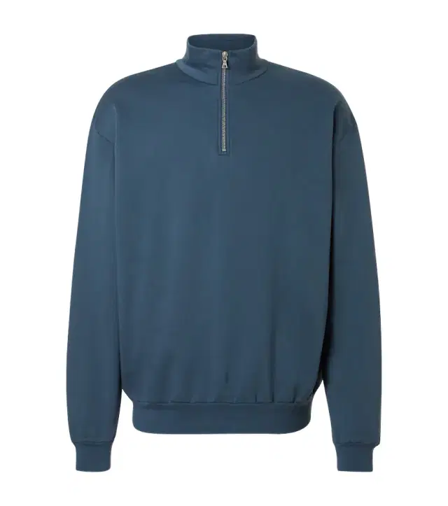 Cotton half-zip sweatshirt