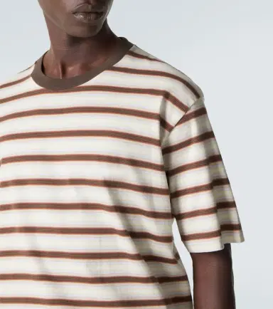 Auralee triped cotton jersey T-shirt | Thumbnail 3