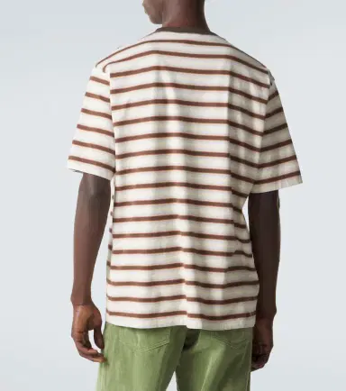Auralee triped cotton jersey T-shirt | Thumbnail 5