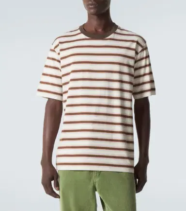 Auralee triped cotton jersey T-shirt | Thumbnail 6