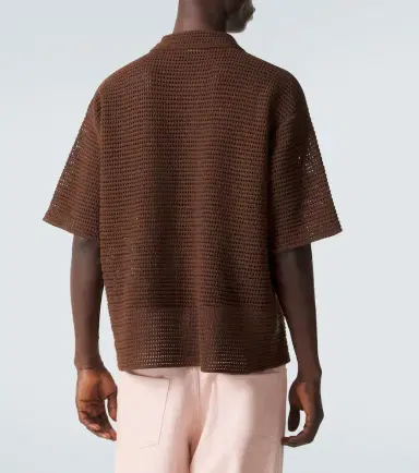 Auralee Cotton and silk polo shirt | Thumbnail 4 Auralee Cotton and silk polo shirt | Thumbnail 4