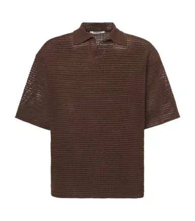 Auralee Cotton and silk polo shirt | Thumbnail 1 Auralee Cotton and silk polo shirt | Thumbnail 1