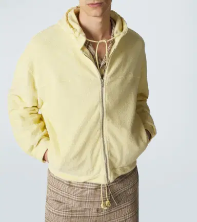 Auralee Cotton-blend pile zip-up hoodie | Thumbnail 4