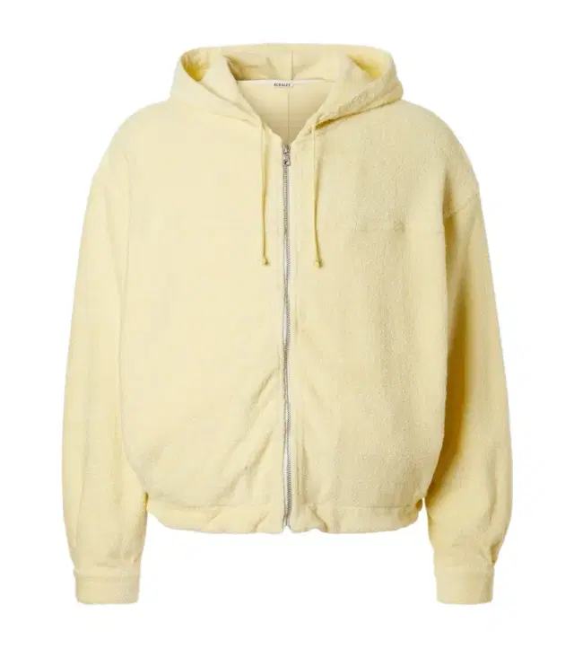 Cotton-blend pile zip-up hoodie
