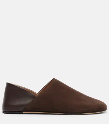 JW Anderson Leather-trimmed suede slip-on shoes | Thumbnail 4 JW Anderson Leather-trimmed suede slip-on shoes | Thumbnail 4