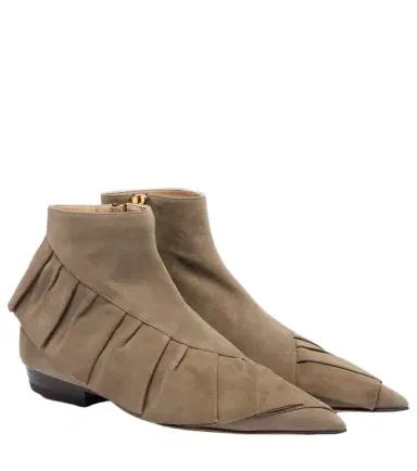 JW Anderson Ruffled suede ankle boots | Thumbnail 1 JW Anderson Ruffled suede ankle boots | Thumbnail 1