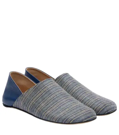 JW Anderson Leather-trimmed slip-on shoes | Thumbnail 1 JW Anderson Leather-trimmed slip-on shoes | Thumbnail 1
