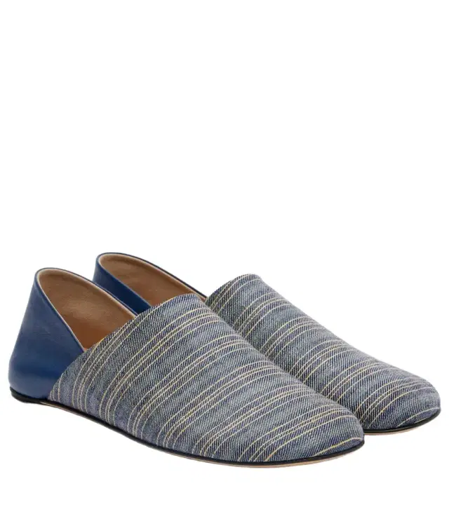 JW Anderson Leather-trimmed slip-on shoes