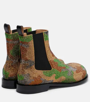 JW Anderson Camouflage embellished suede Chelsea boots | Thumbnail 3