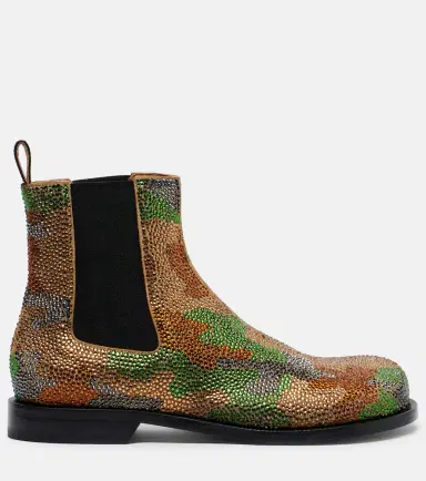 JW Anderson Camouflage embellished suede Chelsea boots | Thumbnail 4