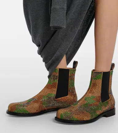 JW Anderson Camouflage embellished suede Chelsea boots | Thumbnail 6