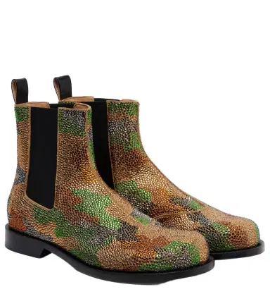 JW Anderson Camouflage embellished suede Chelsea boots | Thumbnail 1