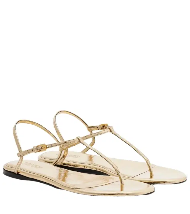 Paris Texas Montecarlo metallic leather thong sandals