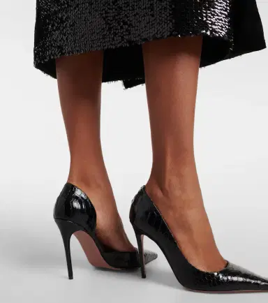 Paris Texas Vera 105 snake-effect leather pumps | Thumbnail 6