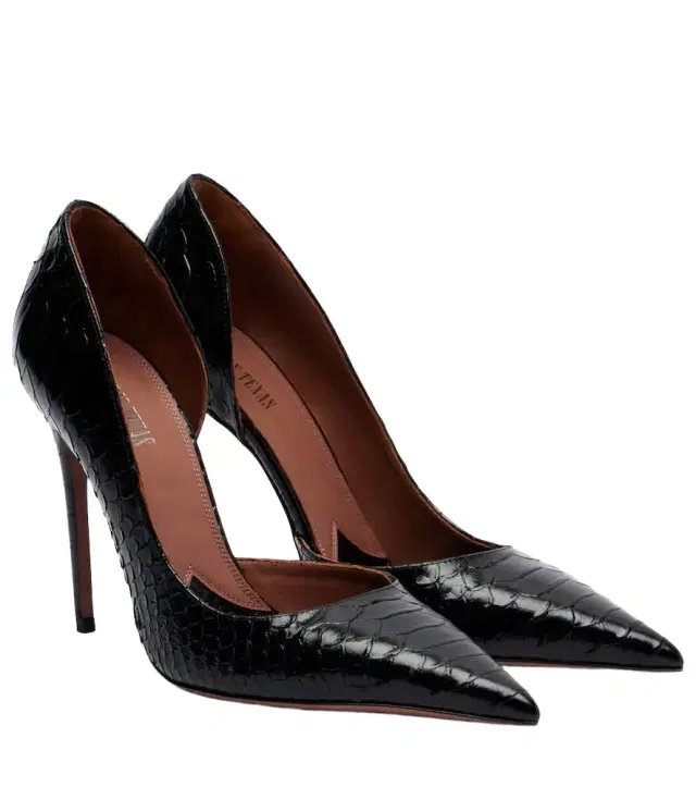 Paris Texas Vera 105 snake-effect leather pumps