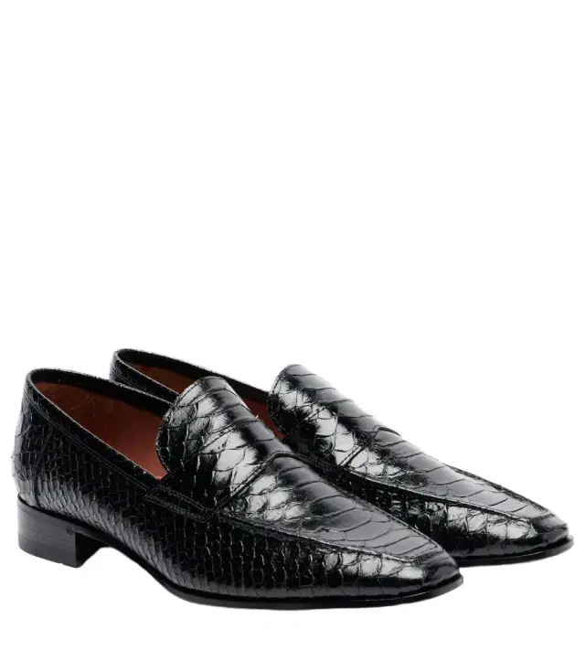 Paris Texas Vincent croc-effect leather loafers
