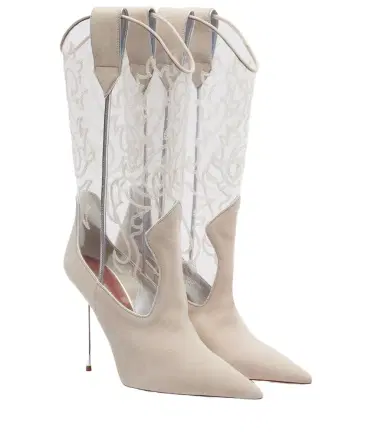 Paris Texas Lidia 105 suede and PVC cowboy boots | Thumbnail 1 Paris Texas Lidia 105 suede and PVC cowboy boots | Thumbnail 1