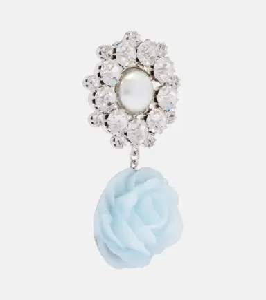 Magda Butrym Floral-appliqué embellished drop earrings | Thumbnail 2 Magda Butrym Floral-appliqué embellished drop earrings | Thumbnail 2
