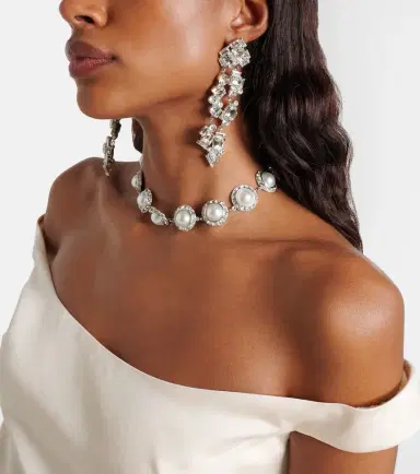 Magda Butrym Crystal-embellished drop earrings | Thumbnail 6