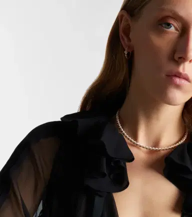 David Yurman Sculpted Cable Flex 18kt gold choker with diamonds | Thumbnail 3 David Yurman Sculpted Cable Flex 18kt gold choker with diamonds | Thumbnail 3