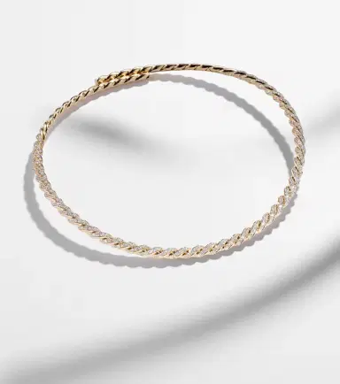 David Yurman Sculpted Cable Flex 18kt gold choker with diamonds | Thumbnail 5 David Yurman Sculpted Cable Flex 18kt gold choker with diamonds | Thumbnail 5