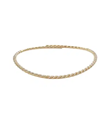 David Yurman Sculpted Cable Flex 18kt gold choker with diamonds | Thumbnail 1 David Yurman Sculpted Cable Flex 18kt gold choker with diamonds | Thumbnail 1