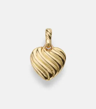 David Yurman Puffy Heart Amulet 18kt gold pendant with diamonds | Thumbnail 2 David Yurman Puffy Heart Amulet 18kt gold pendant with diamonds | Thumbnail 2