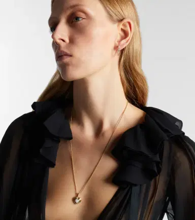David Yurman Puffy Heart Amulet 18kt gold pendant with diamonds | Thumbnail 3 David Yurman Puffy Heart Amulet 18kt gold pendant with diamonds | Thumbnail 3